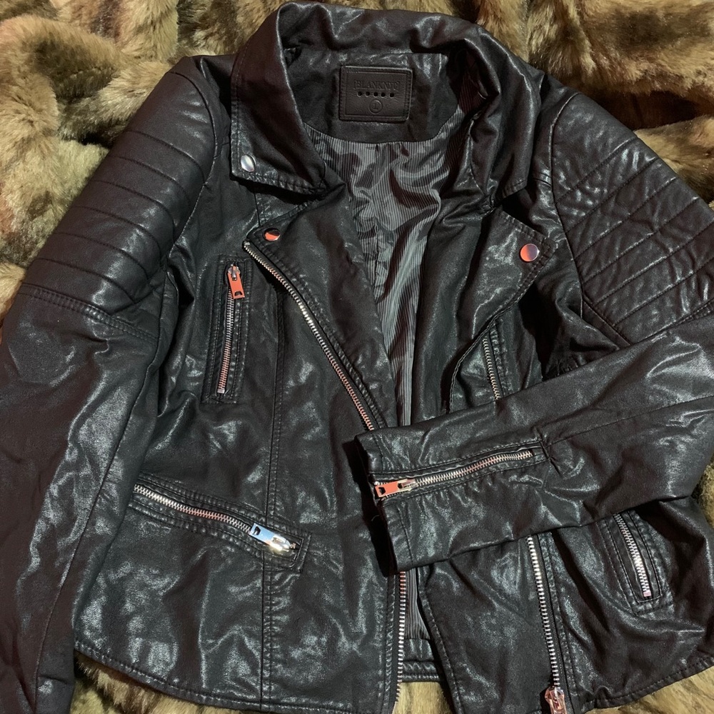 Faux leather jacket